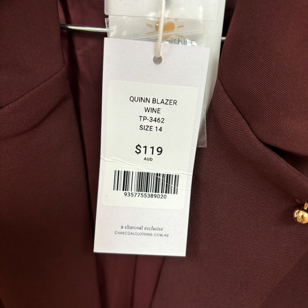 Charcoal Blazer BNWT - Size 14