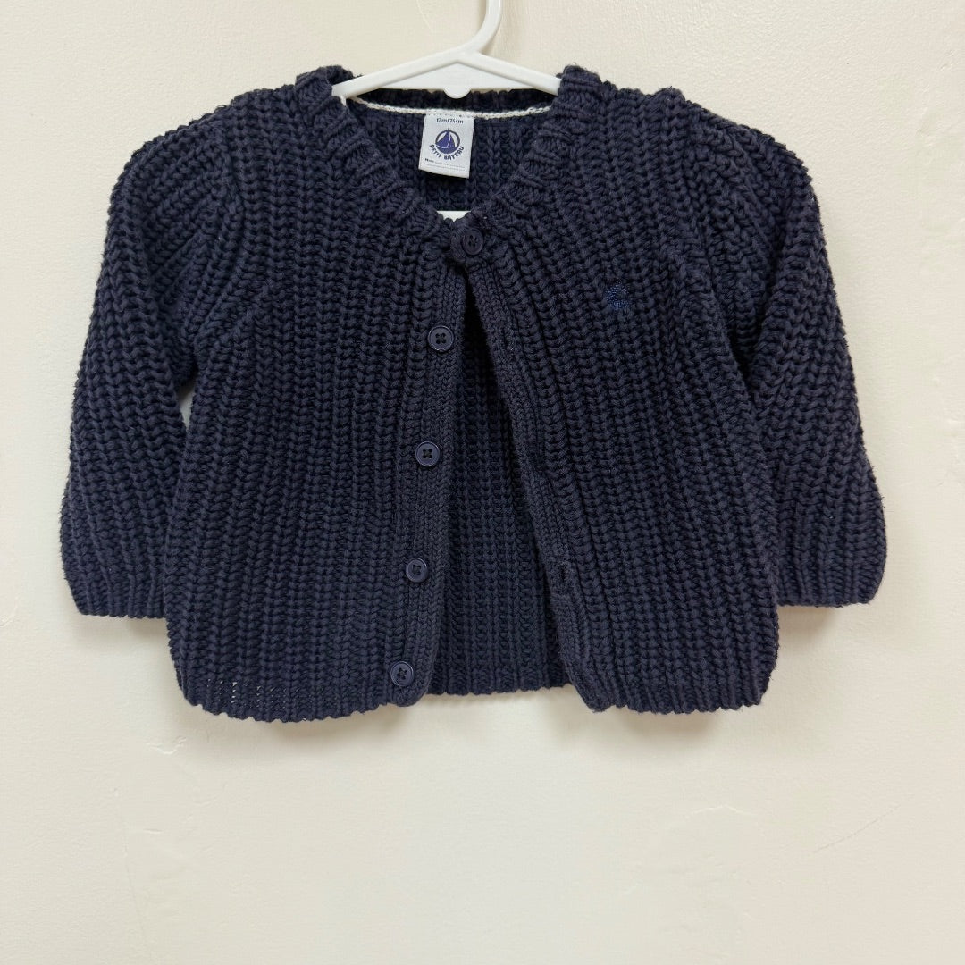Petit Bateau Knit Cardigan - Size 12 mths