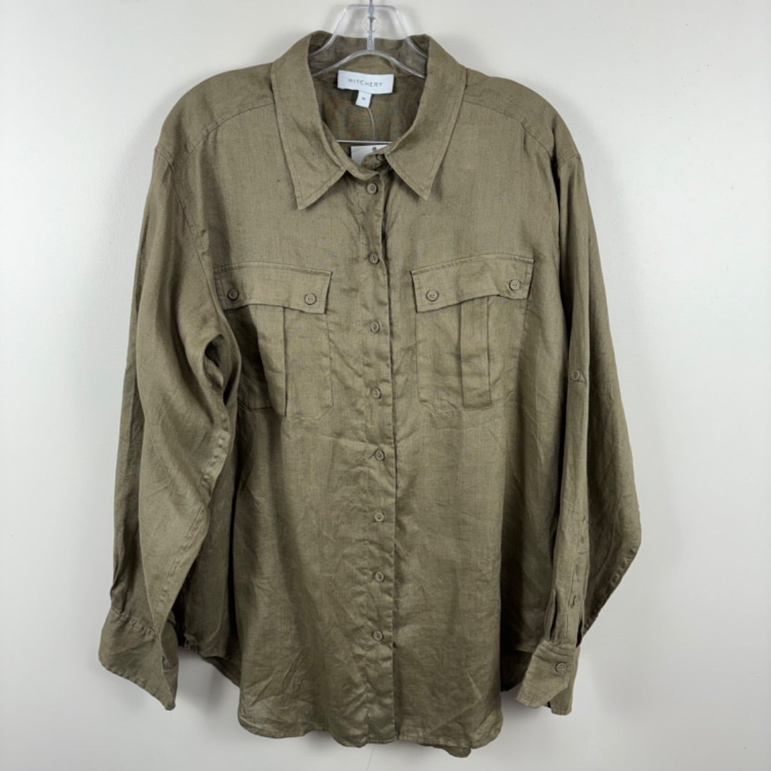 Witchery Linen Shirt - Size 16