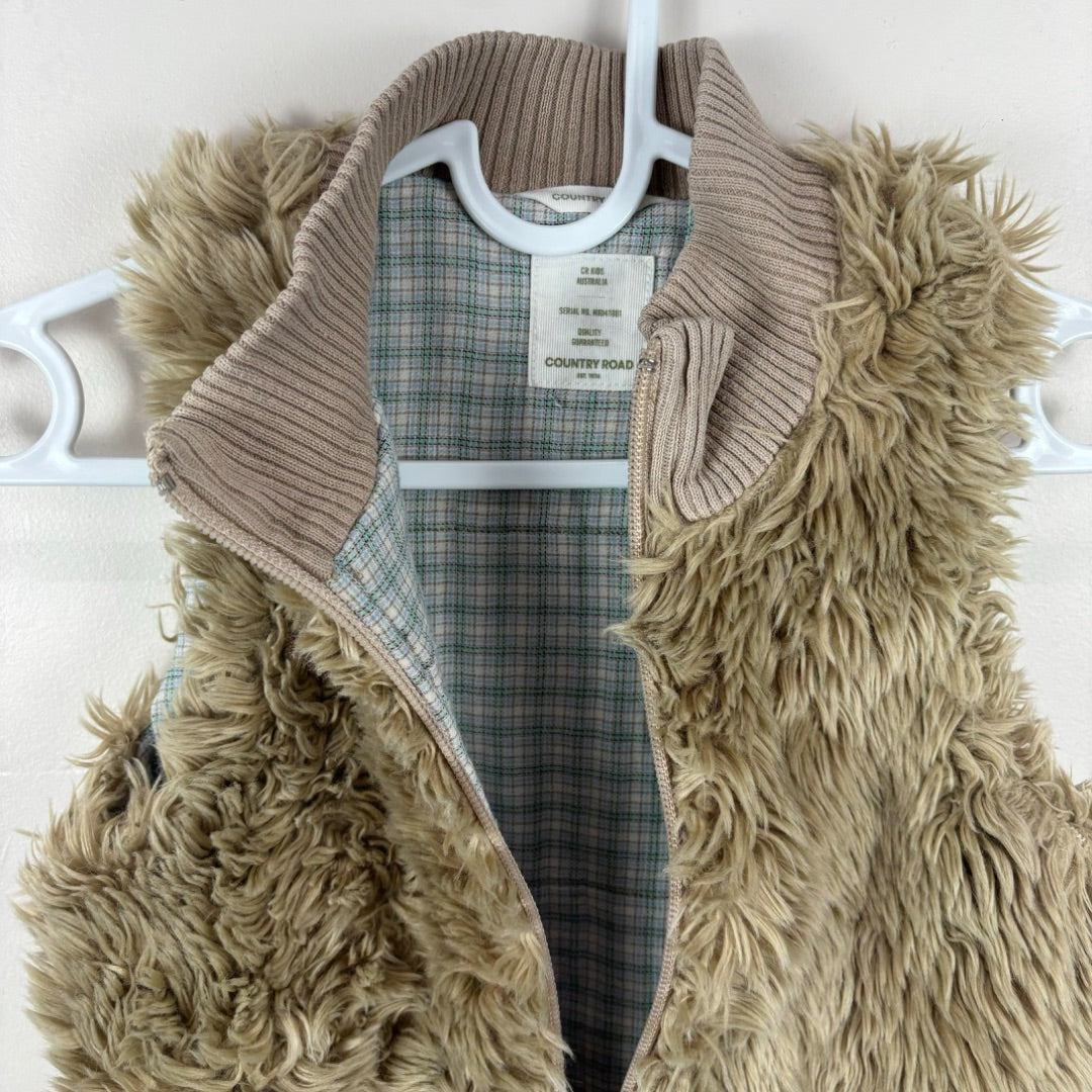 Country Road Fluffy Vest - Size 5