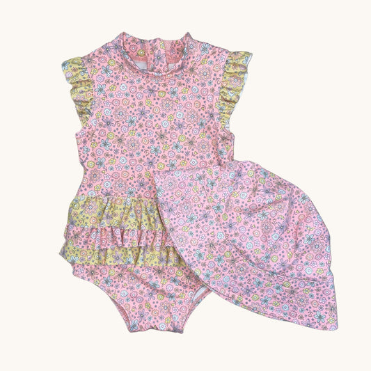 Cotton On Bathers & Hat, Size 00