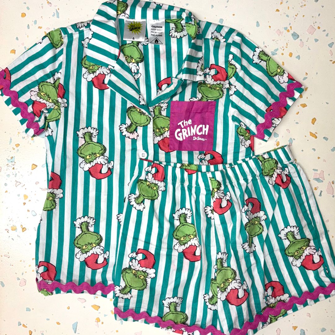 Grinch Xmas PJ Set - Size 6