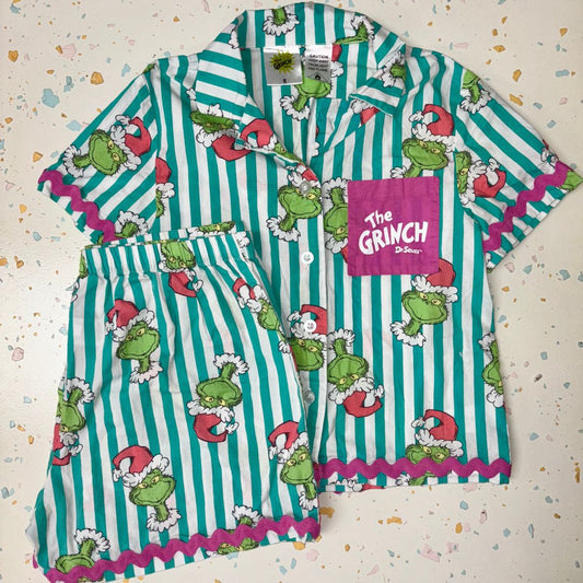 Grinch Xmas PJ Set - Size 8