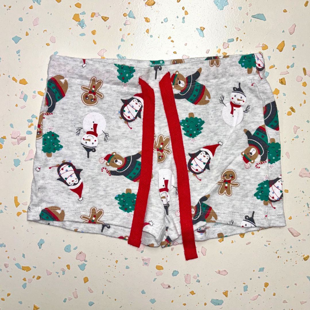 Mini Mango Xmas Shorts - Size 6