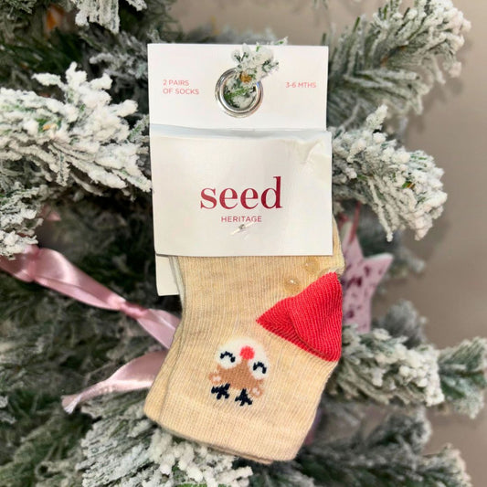 Seed Xmas Socks BNWT - Size 00