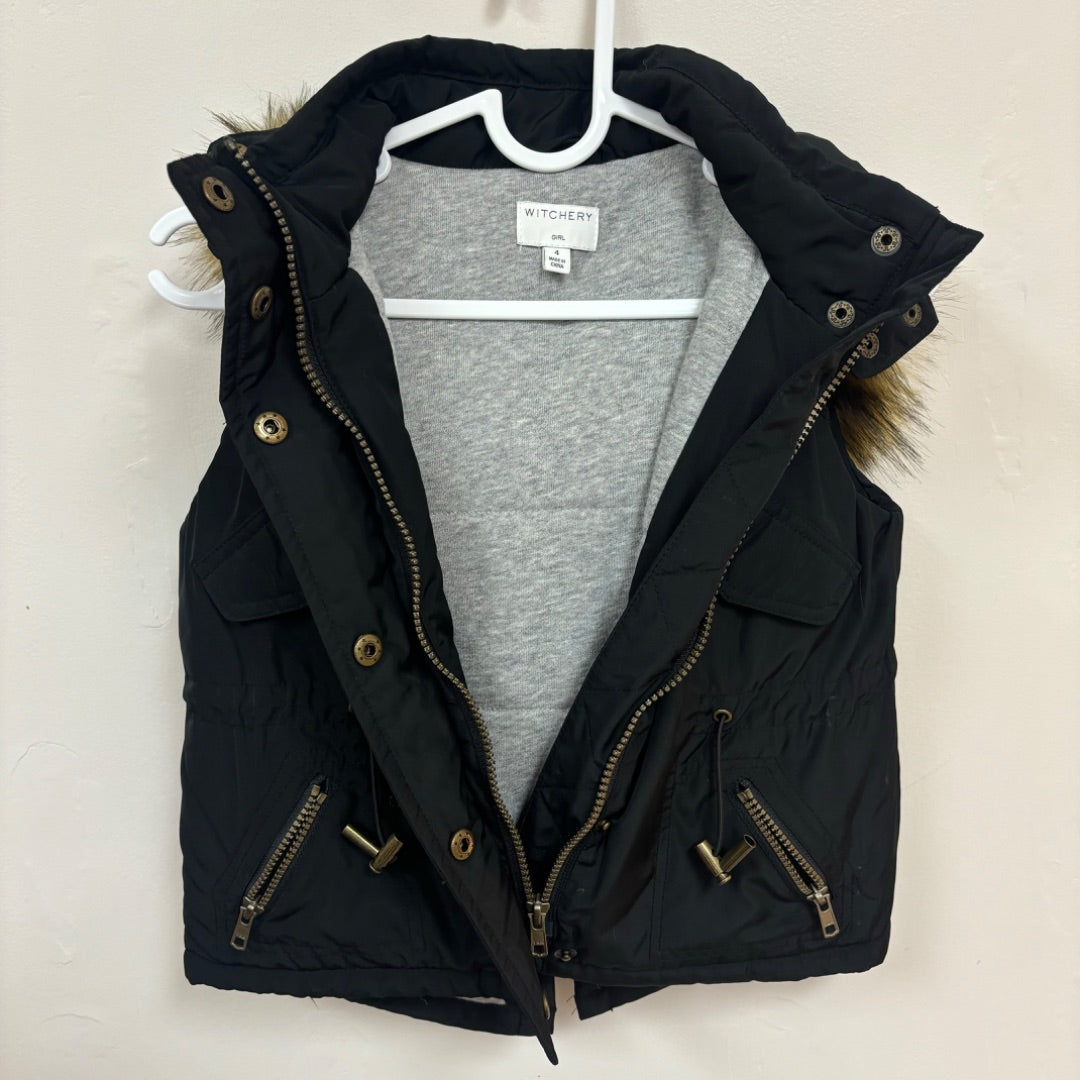 Witchery Puffer Vest - Size 4