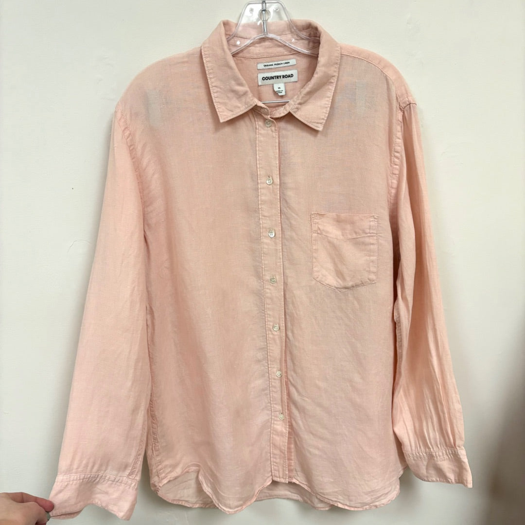 Country Road Linen Shirt - Size 14