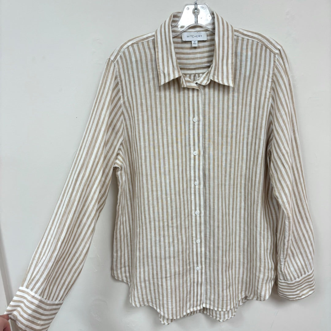 Witchery Linen Shirt - Size 12