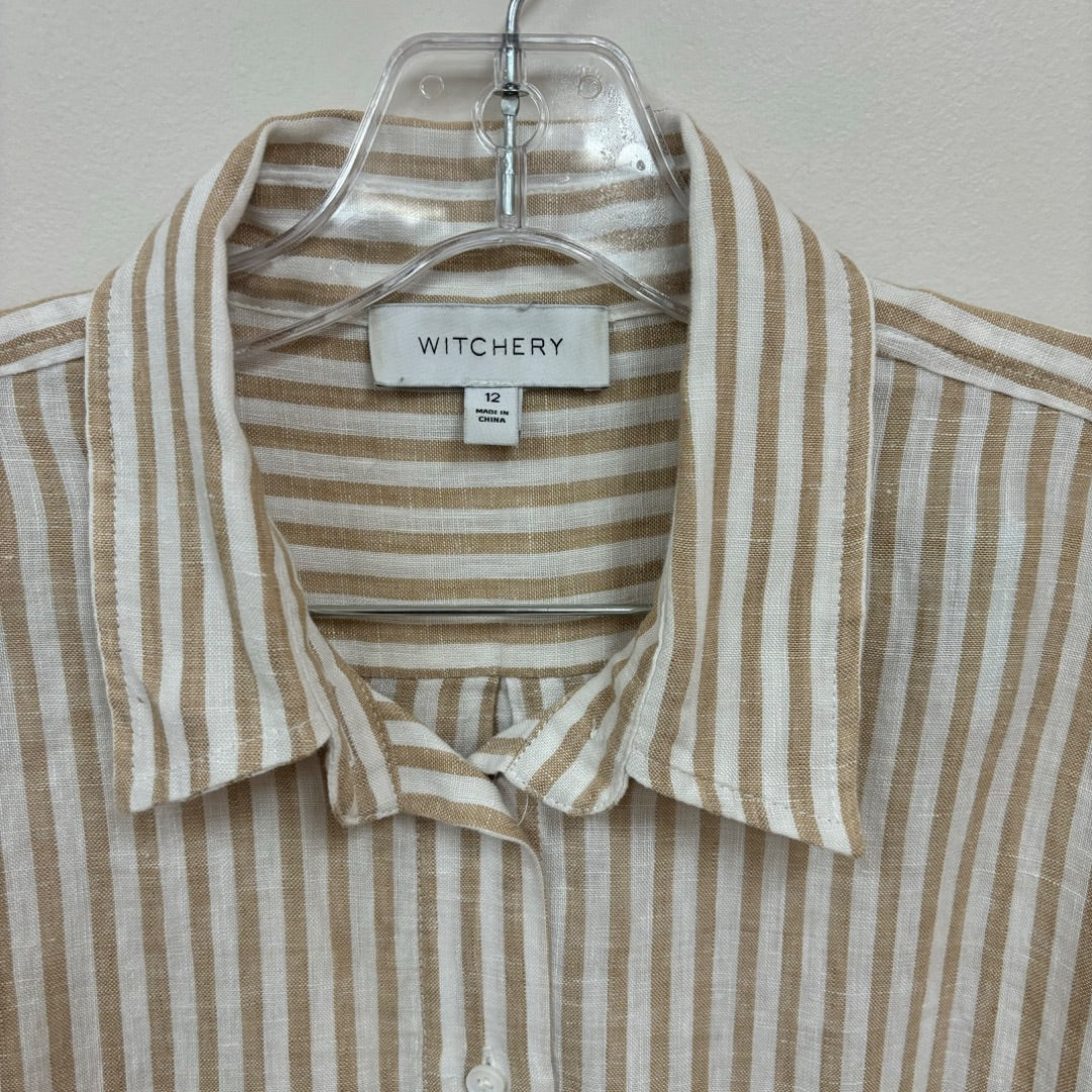 Witchery Linen Shirt - Size 12
