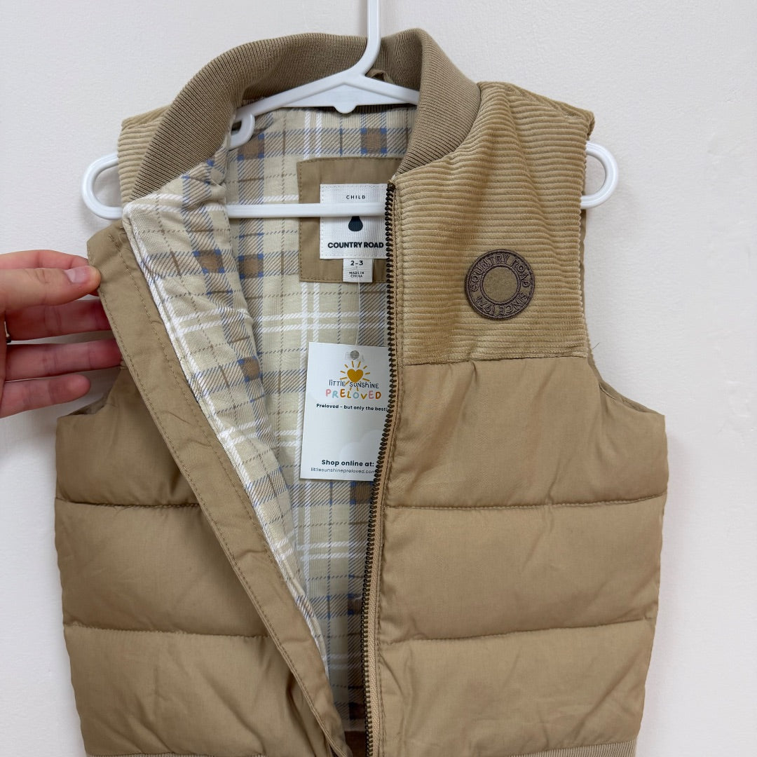Country Road Puffer Vest - Size 2-3