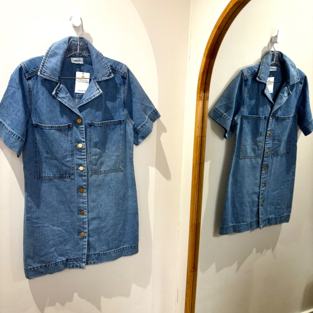 Seed Denim Dress - Size 6
