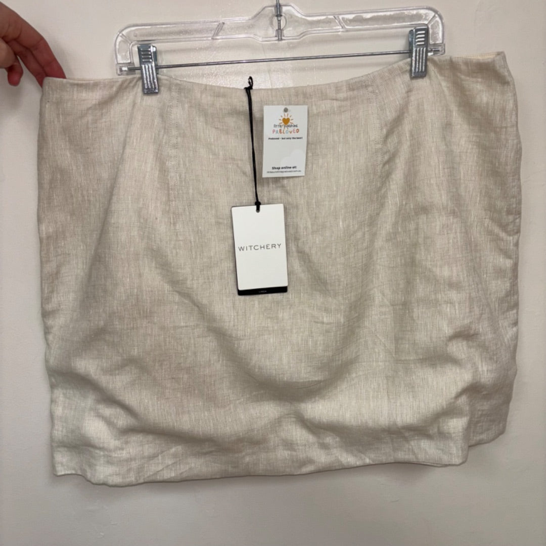 Witchery Linen Skirt BNWT - Size 18