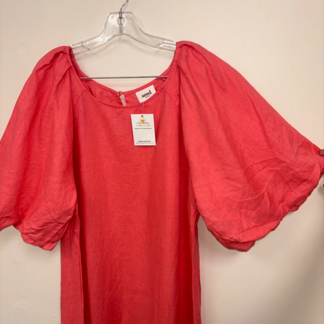 Seed Linen Dress - Size 14