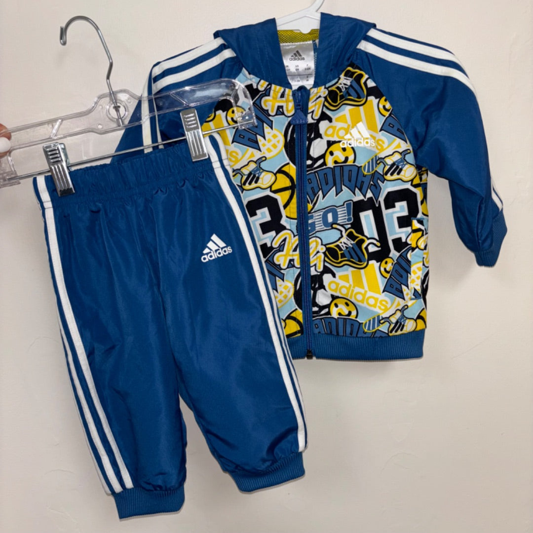 Adidas Tracksuit - Size 3-6m