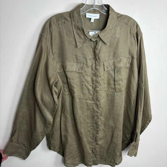 Witchery Linen Shirt - Size 16