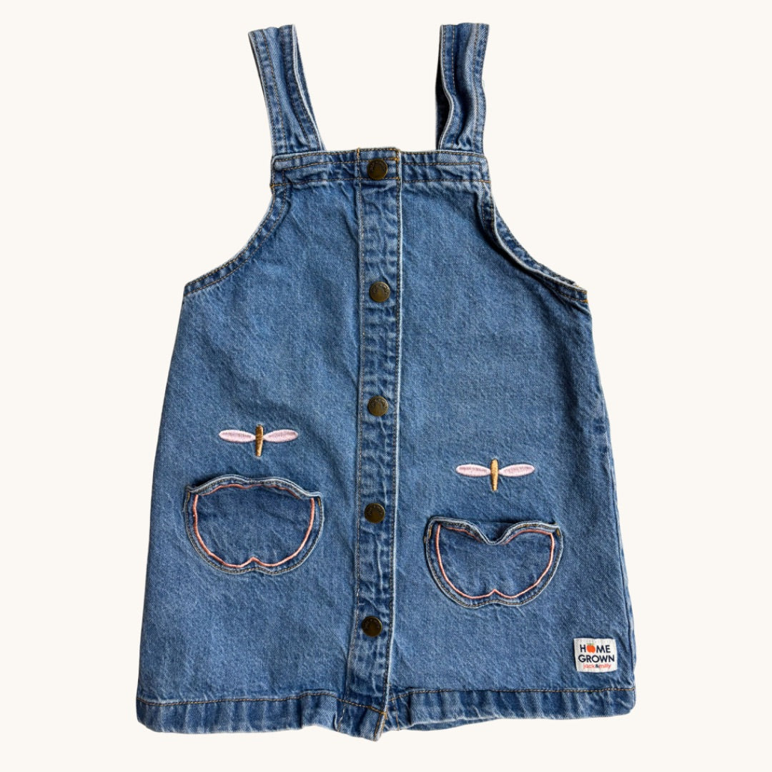 Jack & Milly Denim Pinafore - Size 4